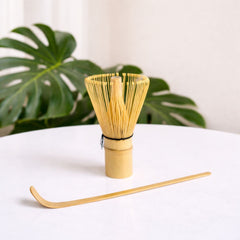 Bamboo whisk & scoop set