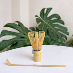 Bamboo whisk & scoop set